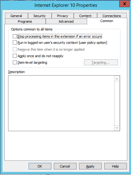 Internet explorer group policy: IE maintenance mode or preference
